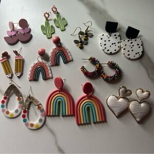 Statement Teacher Earrings - Set of 9